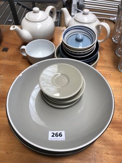 QTY OF ASSORTED JOHN LEWIS & PARTNERS CROCKERY TO INCLUDE 2 X TEAPOTS: LOCATION - A6T
