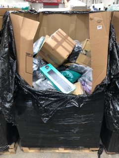PALLET OF ASSORTED HOUSEHOLD ITEMS TO INCLUDE LOGITECH WIRELESS MOUSE & KEYBOARD: LOCATION - A7 (KERBSIDE PALLET DELIVERY)