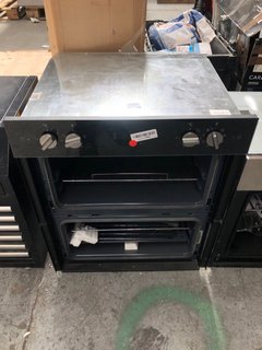 HOOVER HO7DC3UB30881 DOUBLE OVEN IN BLACK (MISSING DOOR): LOCATION - A2