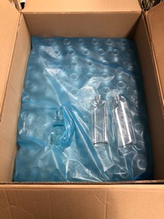 BOX OF CLEAR PLASTIC REFILLABLE BOTTLES: LOCATION - AR15