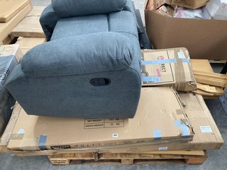 PALLET OF INCOMPLETE FURNITURE TO INCLUDE RECLINER ARMCHAIR BASE: LOCATION - B8 (KERBSIDE PALLET DELIVERY)