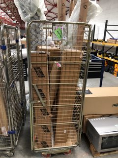(COLLECTION ONLY) CAGE OF ASSORTED JOHN LEWIS & PARTNERS INDOOR FURNISHINGS TO INCLUDE ASSORTED BLINDS (CAGE NOT INCLUDED): LOCATION - B1