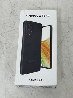 SAMSUNG GALAXY A33 5G 128 GB SMARTPHONE (ORIGINAL RRP - £196) IN AWESOME BLACK: MODEL NO SM-A336BZKGEEE (WITH BOX & ALL ACCESSORIES, MINOR COSMETIC DEFECTS ON OUTER BOX) [JPTM112135] (SEALED UNIT) TH