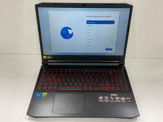 ACER NITRO 5 500 GB LAPTOP: MODEL NO N20C1 (WITH BOX & POWER CABLE) INTEL CORE I5-11400H @ 2.70GHZ, 8 GB RAM, NVIDIA GEFORCE GTX 1650 [JPTM111975] THIS PRODUCT IS FULLY FUNCTIONAL AND IS PART OF OUR