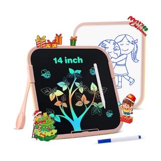 19 X BLUE SWAN CHRISTMAS TOYS GIFTS FOR KIDS,14 INCH DOUBLE-SIDED TODDLER DRAWING PAD LCD DOODLE BOARD WRITING TABLET,PRESCHOOL EARLY EDUCATION TOYS TRAVEL GAMES BOY GIRL FOR 3 4 5 6 7 8 YEARS OLD,PI