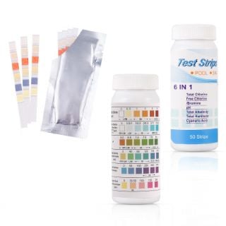 109 X HOT TUB DIP TEST STRIPS, 6IN1 POOL DIP TEST STICKS, ACCURATE DIP TEST STRIPS FOR CHLORINE PH ALKALINITY, 50 PCS DIP TESTS FOR POOL HOT TUB SPA - TOTAL RRP £544: LOCATION - B
