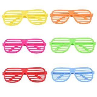 15 X HREDZEO PARTY SLOTTED SUNGLASSES,6 PCS PARTY SLOTTED SUNGLASSES BLINDS SUNSHADE GLASSES CARNIVAL GLASSES FOR NIGHT PARTY COSPLAY PHOTO PROPS - TOTAL RRP £104: LOCATION - B
