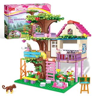 8 X VINTOP STEM BUILDING TOYS FOR GIRLS AGES 6 7 8 9 10 11 12, TREE HOUSE BUILDING SETS FOR GIRL BOYS, 540 PCS COLOURFUL PRINCESS CREATIVE CONSTRUCTION TOY BUILDING BRICKS KIT TOY GIFTS FOR KIDS (C02