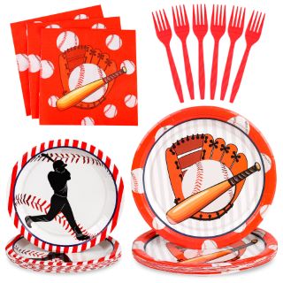 QTY OF ASSORTED ITEMS TO INCLUDE BASEBALL PARTY PLATES RRP £315: LOCATION - C