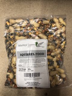 25 X MALTBYS STORE SQUIRREL FOOD BBE 25/01/25 RRP £104: LOCATION - C