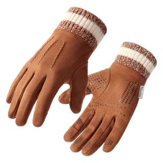 50 X HOME ALEXA TOUCHSCREEN GLOVES WINTER GLOVES,THERMAL GLOVES SPORT WARM AND WINDPROOF FOR SKIING CYCLING WOMEN AND MEN (CAMEL, L) - TOTAL RRP £300: LOCATION - C