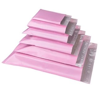 6 X ANSTORE POSTAGE BAGS, 120 PCS MIXED SIZE MAILING BAGS, SELF SEAL POLY PLASTIC POSTAL MAILERS, 6 SIZES POSTAGE SACKS ENVELOPES POLY MAILERS FOR POSTING CLOTHES, BOOKS, & BOXES (PINK) - TOTAL RRP £