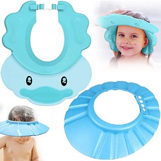 13 X BABY SHOWER CAP, ADJUSTABLE SHOWER CAP FOR KIDS HAIR WASHING SHAMPOO SHIELD VISOR SHAMPOO CAP SHOWER BATHING PROTECTION DUCK CAP FOR TODDLERS KIDS INFANTS - TOTAL RRP £97: LOCATION - D