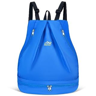 20 X BERINA WATERPROOF GYM BAG FOR GIRLS, DRY/WET SWIMMING BACKPACK WITH SHOE COMPARTMENT, FASHION BEACH RUCKSACK LIGHTWEIGHT CASUAL DAYPACK FOR WOMEN MEN BOYS - TOTAL RRP £150: LOCATION - D