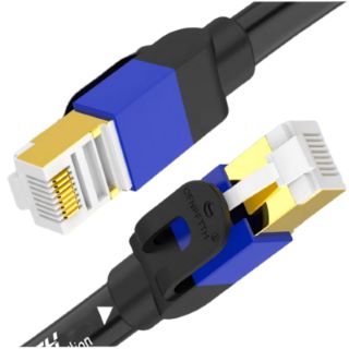 50 X OFNP FTTH 3M CAT7 ETHERNET CABLE 3M HIGH SPEED TWISTED NYLON LAN PATCH CABLE, RJ45 10GBPS 600 MHZ SHIELDED FLAT CABLE, FOR MODEMS/ROUTERS. - TOTAL RRP £257: LOCATION - E