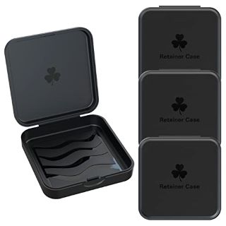 44 X RETAINER CASE, ARGOMAX ALIGNER CASE, 4 PIECE BRACES BOX, BLACK ORTHODONTIC BOX (SUITABLE FOR INVISIBLE BRACES, ALIGNER REMOVAL TOOL, ALIGNER CHEWIES, ORTHODONTIC WAX AND OTHER DENTAL PRODUCTS).