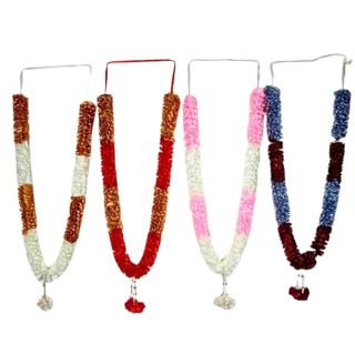 9 X (PACK OF 4) HAJJ AND UMRAH ARTIFICIAL ROSES GARLAND WEDDING MALA MULTIPURPOSE USE (4) - TOTAL RRP £207: LOCATION - E