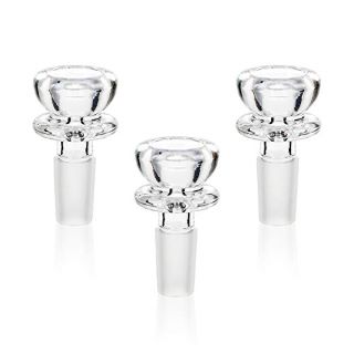 13 X REAMIC 3-PACK GLASS BONG BOWL ADAPTOR JOINT 14.5MM BOWLS THICK GLASS ASH CATCHER FOR SMOKING BONG - TOTAL RRP £108: LOCATION - F