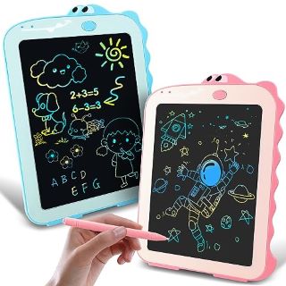 7 X VATOS LCD WRITING TABLET FOR KIDS, 2PCK DRAWING TABLET PAD DOODLE BOARD 8.5 INCH KIDS TABLET, BABY TODDLER TOYS LCD WRITING TABLET GIRLS BOYS BIRTHDAY GIFTS GAMES AGE 1-5 6-10 YEAR OLD - TOTAL RR