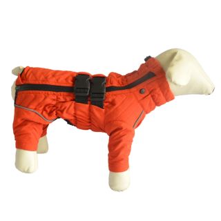 7 X WARM DOG COAT DOUBLE LAYERS DOG VEST, 8 LEGS COVERED WINDPROOF WATERPROOF REFLECTIVE WARM DOG VEST OUTDOOR SKATING DOG COSTUME FOR SMALL MEDIUM LARGE DOGS ORANGE L - TOTAL RRP £233: LOCATION - H