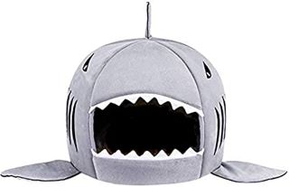 14 X ALYTIMES DOG BED SHARK CAT BED PET CAVE FOR SMALL PETS WITH REMOVABLE CUSHION WATER RESISTANT BOTTOM MACHINE WASHABLE LOVELY PET HOUSE GIFT FOR PET - TOTAL RRP £186: LOCATION - A