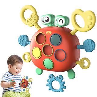 62 X TODDLER MONTESSORI TOYS FOR 1 YEAR OLD, BABY SENSORY FINE MOTOR SKILLS TRAVEL TOYS ON PLANE 6-12-18 MONTHS CRAB TOYS EDUCATIONAL LEARNING AGE 1-3 ONE TWO YEAR OLD CHRISTMAS BIRTHDAY BOYS GIRL GI