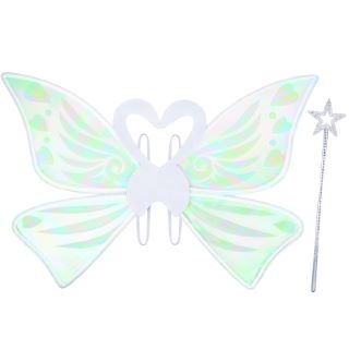 33 X ROGUE FAIRY WINGS, ANGEL WINGS BUTTERFLY WINGS TINKERBELL FAIRY WINGS ADULT KIDS WOMEN, HALLOWEEN COSTUMES WINGS WITH FAIRY WAND FOR HALLOWEEN CARNIVAL WORLD BOOK DAY DRESS UP PARTY FAVOR - TOTA