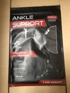25X SLEEVE SUPPORT BLACK ANKLE SUPPORTS UNISEX RRP £313: LOCATION - I