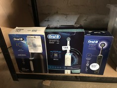 QTY OF ITEMS TO INCLUDE ORAL-B VITALITY PRO ELECTRIC TOOTHBRUSHES FOR ADULTS, GIFTS FOR HIM / HER, 1 HANDLE, 2 TOOTHBRUSH HEADS, 3 BRUSHING MODES INCLUDING SENSITIVE PLUS, BLACK: LOCATION - BACK RACK