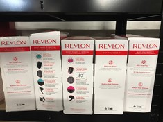 QTY OF ITEMS TO INCLUDE REVLON ONE-STEP HAIR DRYER AND VOLUMIZER - NEW MINT EDITION (ONE-STEP, 2-IN-1 STYLING TOOL, IONIC AND CERAMIC TECHNOLOGY, UNIQUE OVAL DESIGN, FOR MID TO LONG HAIR) RVDR5222MUK