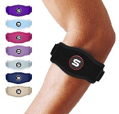 24 X SLEEVE STARS TENNIS ELBOW SUPPORT STRAP, GOLFERS ELBOW SUPPORT FOR MEN & WOMEN, ADJUSTABLE COUNTERFORCE ARM BAND FOR TENDONITIS, PAIN RELIEF & SUPPORT, FOREARM BRACE W/ 3 LENGTH STRAPS, FITS 9"-