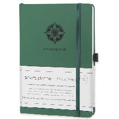 14 X SMART ACADEMIC PLANNER - A5 SIZE 8.6 X 5.7 INCHES - UNDATED DAILY PLANNER ACADEMIC YEAR - ACADEMIC PLANNER FOR MAXIMIZING FOCUS AND PRODUCTIVITY (DARK GREEN) - TOTAL RRP £175: LOCATION - A