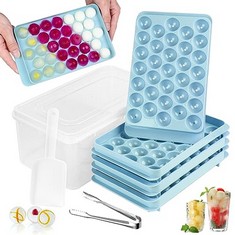 6 X HOMBRIMA MINI ICE CUBE TRAY BALLS, ROUND ICE BALL MAKER MOULD FOR FREEZER, SPHERE ICE CUBE TRAY 1IN X 99PCS CIRCLE ICE CHILLING COCKTAIL WHISKEY TEA COFFEE: LOCATION - A RACK