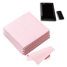 46 X KOOKZ 50PCS GLASSES CLEANING CLOTHS, MICROFIBRE SCREEN SPECTACLES CLEANING CLOTH FOR WATCHES, GLASS, CELL PHONES, LENS, TABLETS, IPAD, IPHONE, SPECTACLES, CAMERAS AND LAPTOP (PINK) - TOTAL RRP £