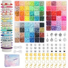 7 X 9300 PCS CLAY BEADS BRACELET MAKING KIT, 72 COLORS FRIENDSHIP BRACELET KIT FOR JEWELRY MAKING?FLAT ROUND POLYMER SPACER HEISHI BEADS FOR BRACELET NECKLACE DIY CRAFT FOR GIRLS: LOCATION - A RACK