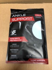 38 X SINGLE UNISEX ANKLE SUPPORT RRP £475: LOCATION - B RACK