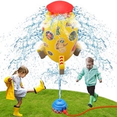 6 X WATER ROCKET SPRINKLER TOY LAUNCHER - OUTDOOR WATER TOYS SPLASH SPRINKLERS FOR KIDS, SUMMER WATER TOY PLAY ROCKET LAUNCH SPRAY TOY FOR BOYS GIRLS OUTSIDE BACKYARD WATER TOYS FOR TODDLER KIDS AGES