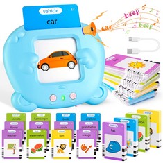 19 X TALKING FLASHCARDS EDUCATIONAL TOYS - FOR 2 3 4 5 6 YEAR OLD TODDLERS BOYS GIRLS, 224 WORDS FLASHCARDS AUDIBLE PRESCHOOL LEARNING MACHINE, MONTESSORI SENSORY READING TOY GIFTS FOR KIDS BIRTHDAY