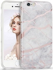 61 X IMIKOKO IPHONE 6/6S CASE WITH MARBLE PRINT (GRAY ROSE GOLD) - TOTAL RRP £404::: LOCATION - D RACK