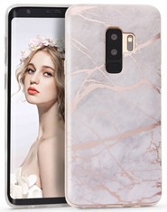 18 X IMIKOKO GALAXY S9 CASE MARBLE PRINT (GRAY ROSE GOLD) - TOTAL RRP £119:: LOCATION - D RACK
