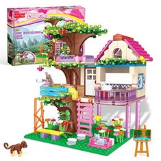 9 X VINTOP STEM BUILDING TOYS FOR GIRLS AGES 6 7 8 9 10 11 12, TREE HOUSE BUILDING SETS FOR GIRL BOYS, 540 PCS COLOURFUL PRINCESS CREATIVE CONSTRUCTION TOY BUILDING BRICKS KIT TOY GIFTS FOR KIDS (C02