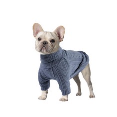 23 X PATTEPOINT DOG SWEATER, FASHION WARM DOG CAT JUMPER, WINTER KNITTED DOG PULLOVER SOFT TURTLENECK DOG CLOTHES VEST, SOFT PET WINTER SUPPLIES FOR PUPPY SMALL MEDIUM LARGE DOGS (BLUE, M) - TOTAL RR