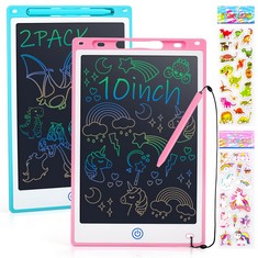 35 X AUNEY 2 PACK LCD WRITING TABLET 10 INCH,DRAWING PAD FOR KIDS TOYS AGE 2 3 4 5 6,DOODLE BOARD LEARNING EDUCATIONAL TOYS BIRTHDAY CHRISTMAS GIFTS FOR 3-6 YEAR OLD BOY GIRL - TOTAL RRP £326: LOCATI