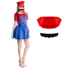 16 X KITIMI COSTUME ADULTS, COSTUME WITH BODYSUIT HAT BEARD, FANCY DRESS MEN CARNIVAL HALLOWEEN COSPLAY COSTUME FOR BOY GIRL KIDS ADULT(RED-WOMEN L) - TOTAL RRP £160: LOCATION - E RACK