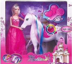 4 X YELLOW RIVER MAGIC LIGHT UNICORN AND PRINCESS DOLLS, UNICORN HORSE TOYS FOR GIRLS /BOYS, UNICORN DOLL TOYS PLAYSET BEST GIFTS FOR CHRISTMAS BIRTHDAY FOR KIDS AGED 3 4 5 6 7 8+ - TOTAL RRP £93: LO