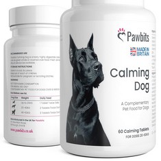30 X 180 PAW BITS CALMING TABLETS SUPPLEMENT FOR ANXIOUS & HYPERACTIVE DOGS CALMS RELAXES & NON-SEDATIVE DOG CALMING TABLETS FIREWORKS, BEHAVIOURAL ISSUES, TRAVEL & VET VISITS NATURAL CALM AID (180 T