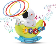 11 X MYDOVA BABY SENSORY MUSIC TOYS, BABY TOY WITH MUSIC AND LIGHT, SWINGS UP AND DOWN ASTRONAUT TOYS, WITH 3 ACTIVITY RING, BABY TOYS 6 MONTHS PLUS, BABY BOY GIRL GIFTS FOR 1 2 3 YEAR OLDS KIDS TODD