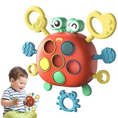 25 X TODDLER MONTESSORI TOYS FOR 1 YEAR OLD, BABY SENSORY FINE MOTOR SKILLS TRAVEL TOYS ON PLANE 6-12-18 MONTHS CRAB TOYS EDUCATIONAL LEARNING AGE 1-3 ONE TWO YEAR OLD CHRISTMAS BIRTHDAY BOYS GIRL GI