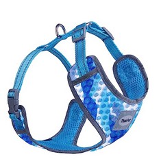 28 X THINKPET REFLECTIVE BREATHABLE SOFT AIR MESH NO PULL PUPPY CHOKE FREE OVER HEAD VEST VENTILATION HARNESS FOR PUPPY SMALL MEDIUM DOGS (CAMOUFLAGE BLUE,L) - TOTAL RRP £381: LOCATION - F RACK