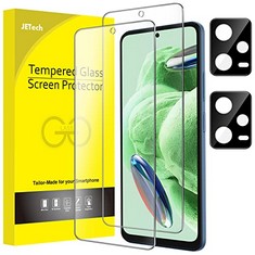 54 X JETECH SCREEN PROTECTOR FOR XIAOMI REDMI NOTE 12 5G (NOT FOR 4G) WITH CAMERA LENS PROTECTOR, TEMPERED GLASS FILM, HD CLEAR, 2-PACK EACH - TOTAL RRP £352: LOCATION - G RACK